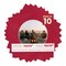 Red Suede Mat Board for 14x14 Frames - Circle Opening for 10x10 Photos
